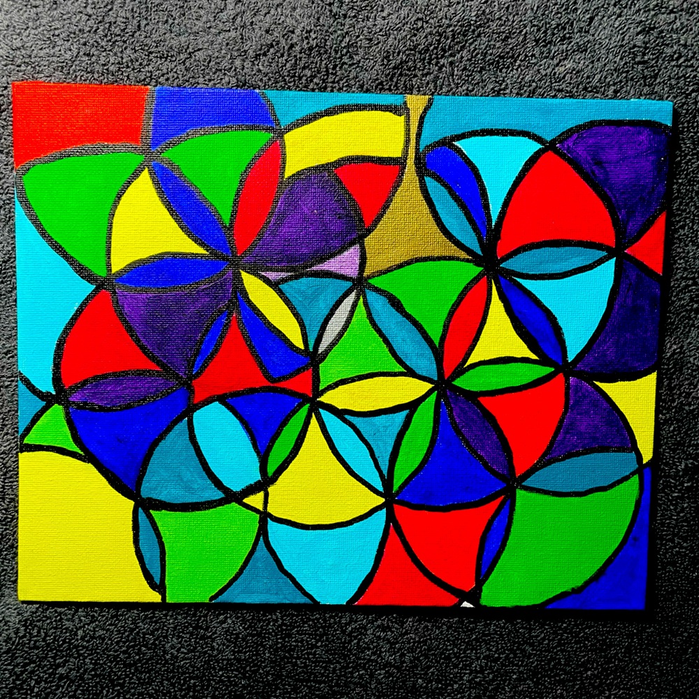 Acrylic painting on 8.5x11 canvas board